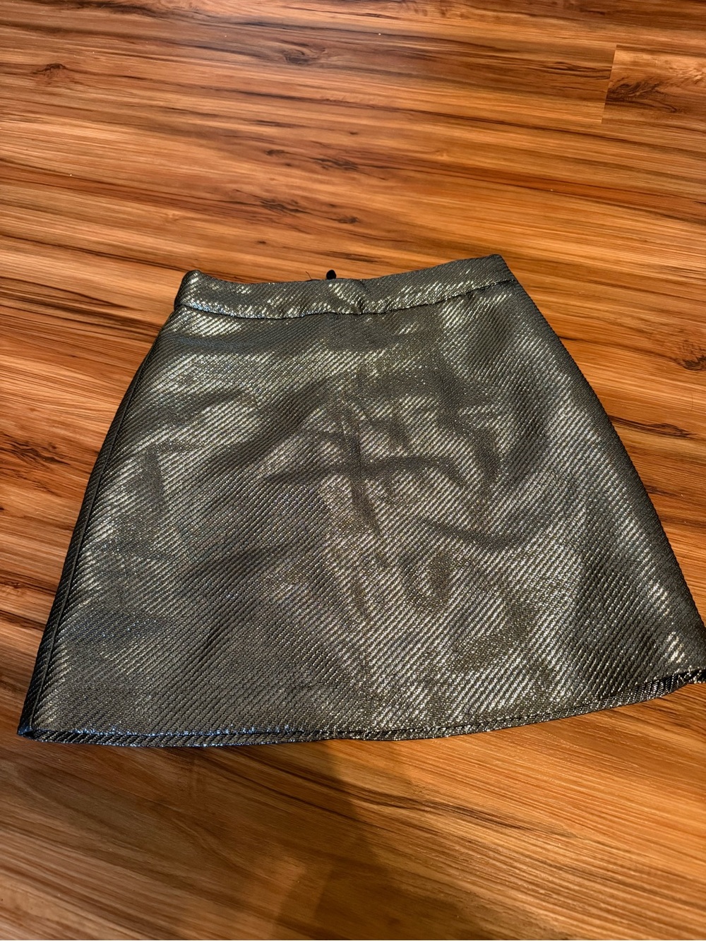 H&M Metallic Charcoal Mini Skirt
